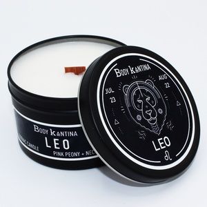 LEO ZODIAC CRYSTAL CANDLE
